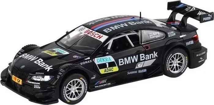 Машина Автопанорама BMW M3 DTM, черный, масштаб 1:32, свет, звук, инерция - JB1251316