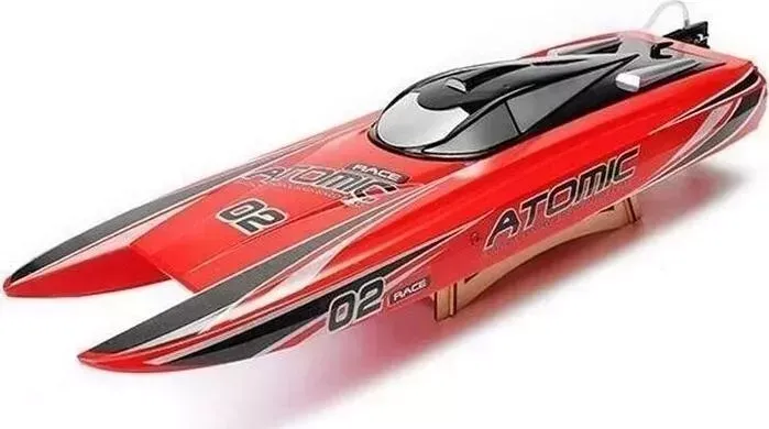 Радиоуправляемый катамаран Volantex RC ATOMIC 700 красный Brushless RTR 2.4G, красный - EXA79204RR