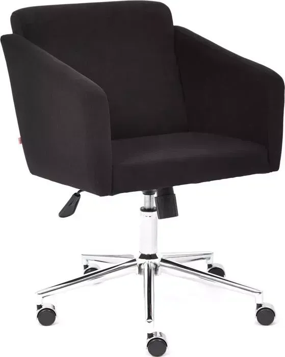 Кресло офисное TetChair Milan хром/флок черный 35