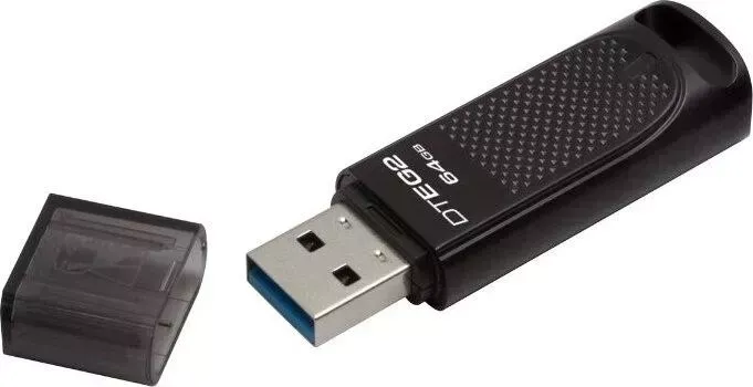 Флеш-накопитель KINGSTON 64Gb DataTraveler Elite G2 DTEG2/64GB USB3.0 черный