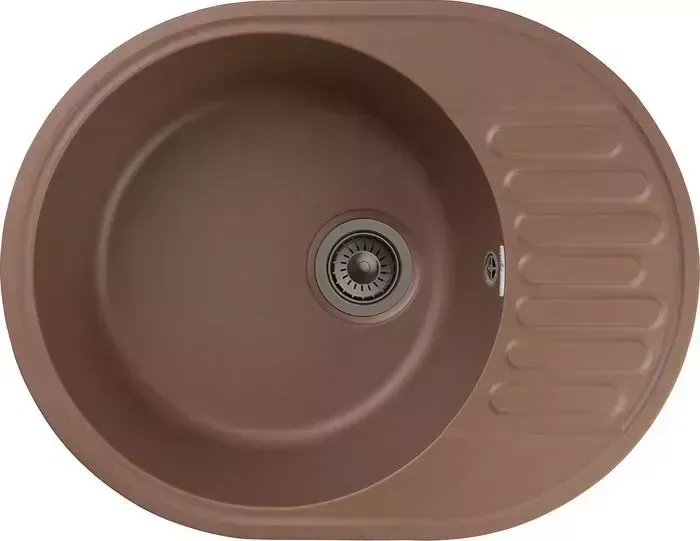 Мойка кухонная GranFest Quarz GF-Z58 с сифоном, терракот
