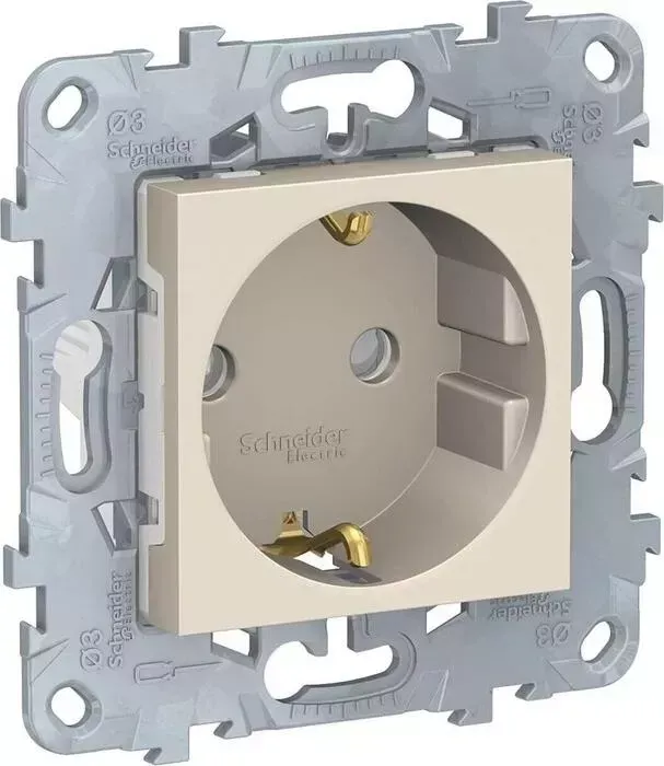 Розетка Schneider Electric Unica New с/з со шторками 16A 250V NU503744