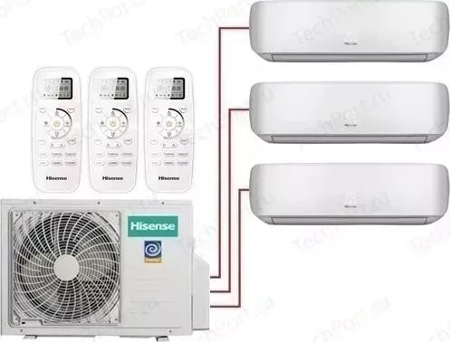 Сплит система HISENSE Мульти - 3 х AMS-09UR4SVETG67 / AMW3-24U4SZD