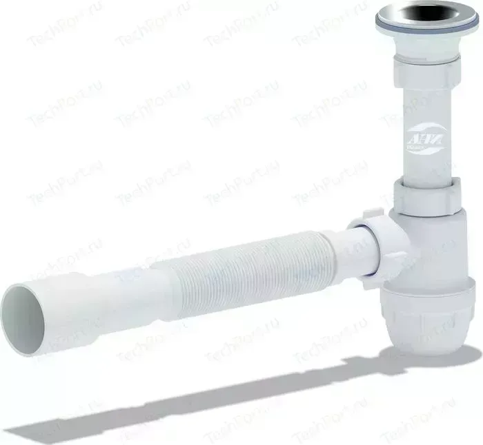 Сифон для раковины АНИ пласт Юнг 1 1/4х32 c гибкой трубой 32х40/50 (BM1016)