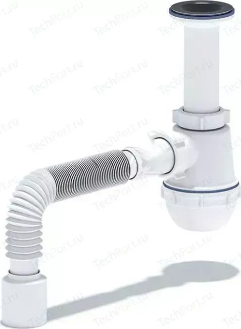 Сифон для кухонной мойки АНИ пласт Грот с решеткой D70 и гофрой D50 (A0510)