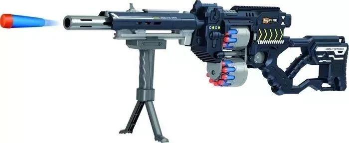 Винтовка Le Neng Toys черная на батарейках с мягкими пулями - G3B