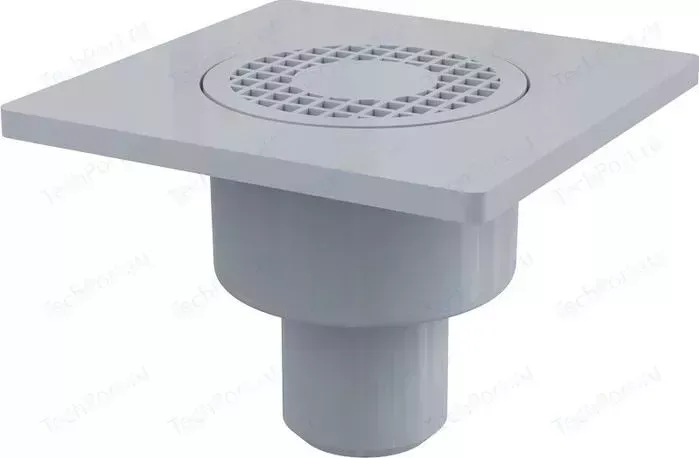 Душевой трап AlcaPlast 150х150/50 подводка прямая, гидрозатвор мокрый (APV4)