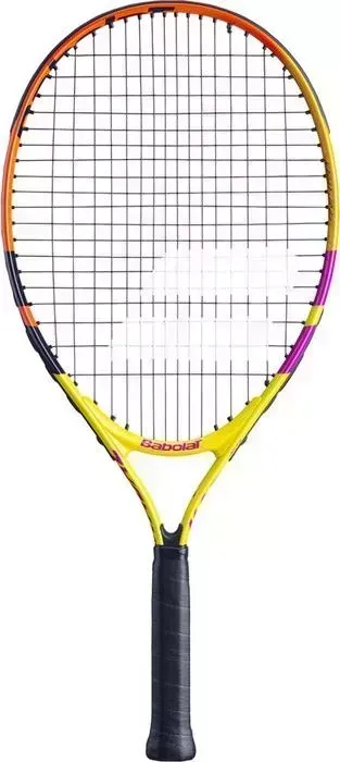 Ракетка для большого тенниса Babolat Nadal 23 Gr00, 140456-100, 7-8 лет, алюминий, желто- оранжевый.