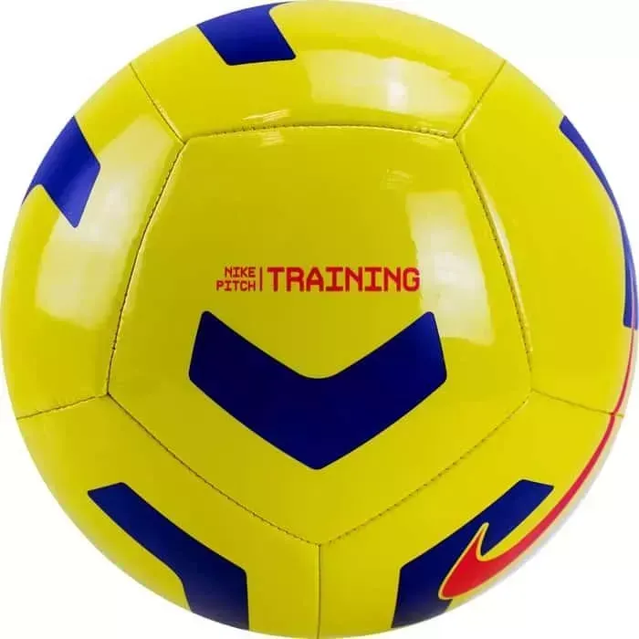 Мяч футбольный Nike Pitch Training CU8034-720, р.5, 12 пан., желтый