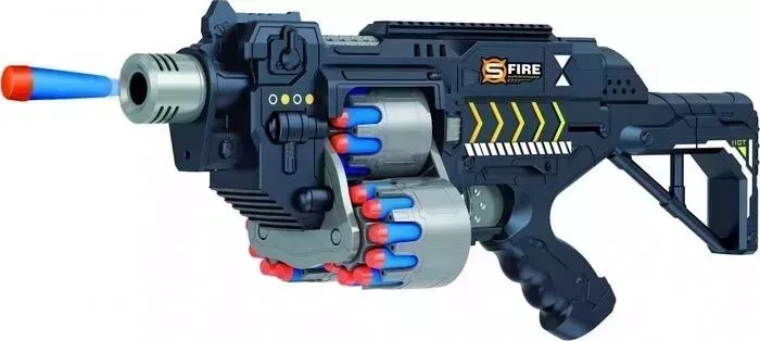 Автомат Le Neng Toys черный на батарейках с мягкими пулями - G2B