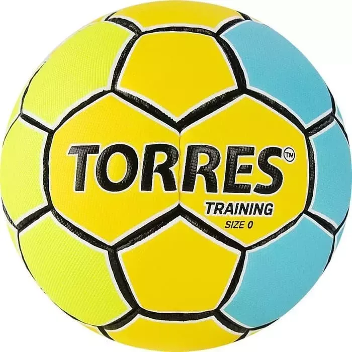 Мяч гандбольный TORRES Training арт. H32150, р.0, желто-голубой