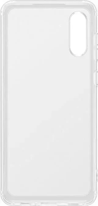 Чехол (клип-кейс) SAMSUNG для Galaxy A02 Soft Clear Cover прозрачный (EF-QA022TTEGRU)