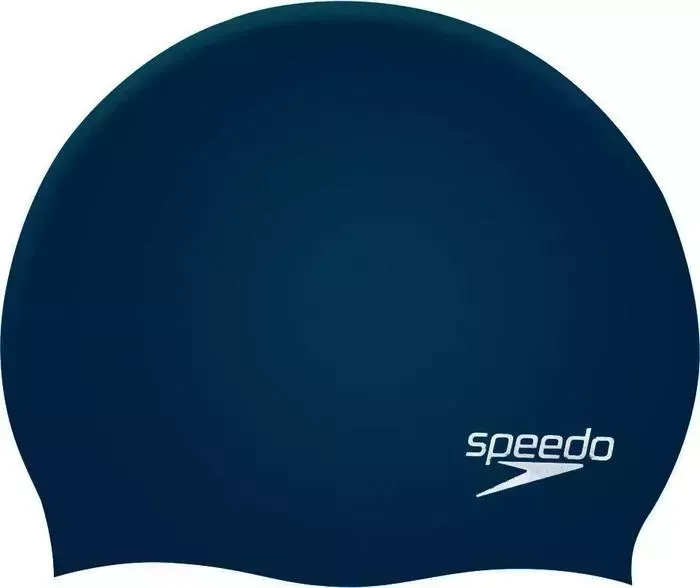 Шапочка для плавания Speedo Plain Flat Silicone Cap арт. 8-709910011, темно-синий, силикон