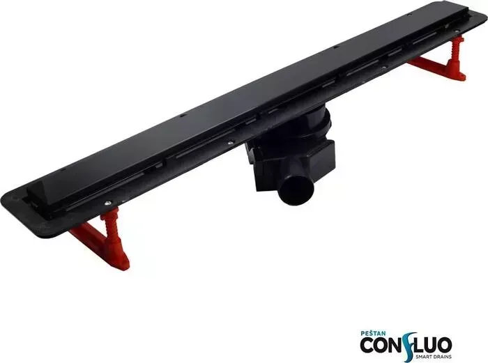 Душевой лоток PESTAN Frameless Line Confluo 450 Black Glass (13701202)
