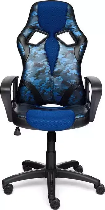 Кресло офисное TetChair Runner military кож/зам/ткань синий