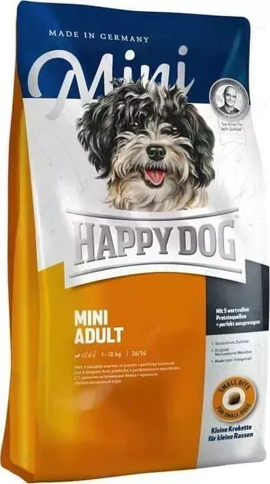 Сухой корм Happy Dog Mini Adult 1-10kg с мясом птицы для взрослых собак мелких пород до 10кг 1кг (60003)