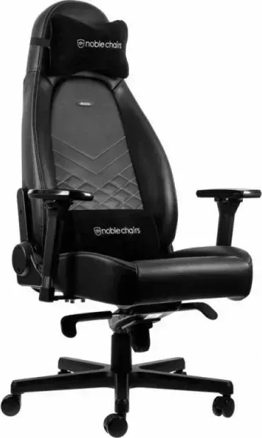 Кресло офисное Noblechairs ICON PU Leather / black/platinum white (NBL-ICN-PU-BPW)