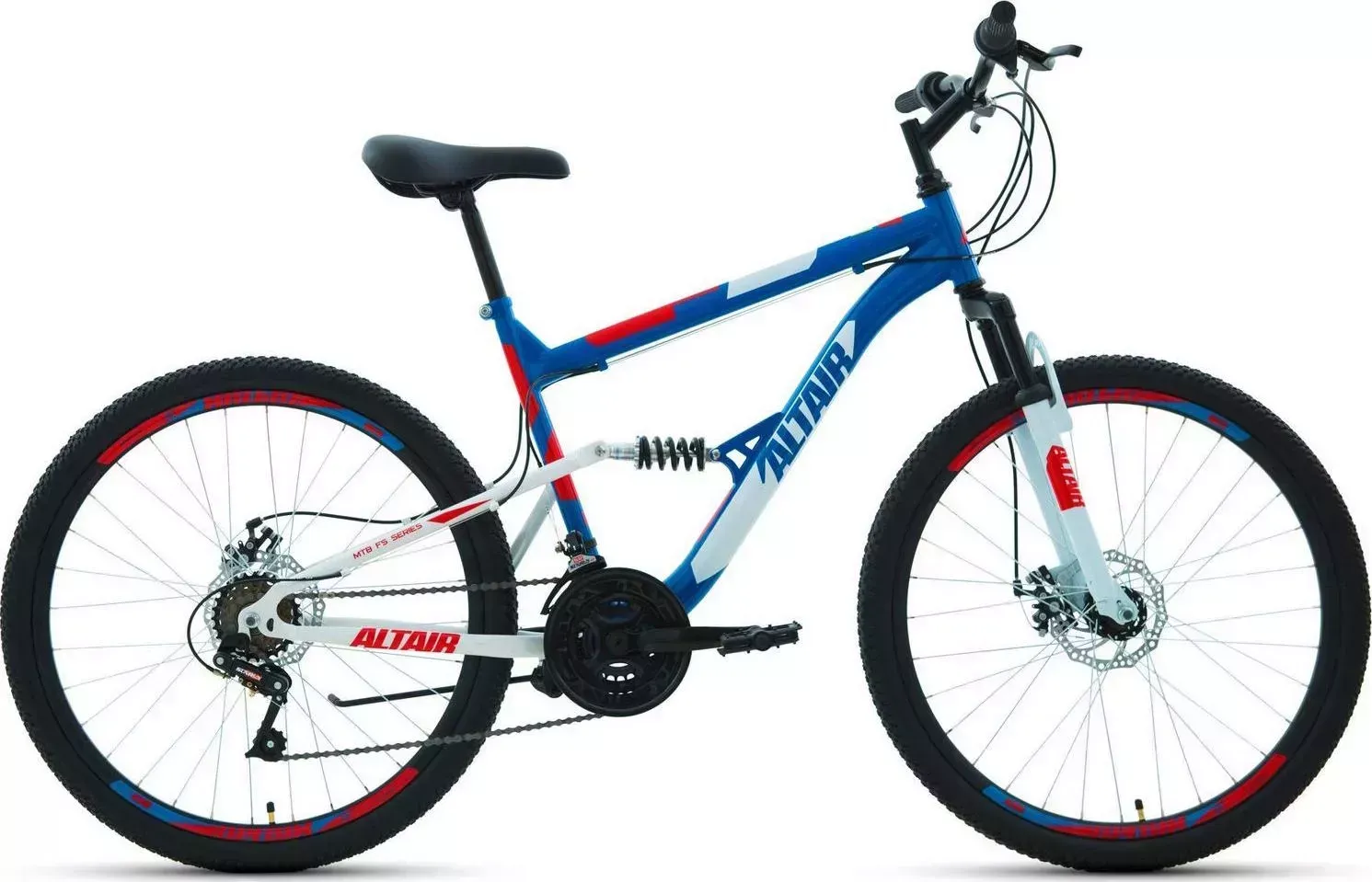 Велосипед  Altair MTB FS 26 2.0 D синий/красный (RBK22AL26068)