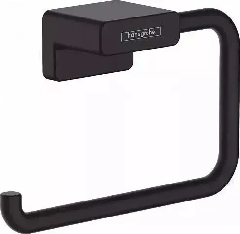 Бумагодержатель Hansgrohe Аксессуар AddStoris черный 41771670 без крышки