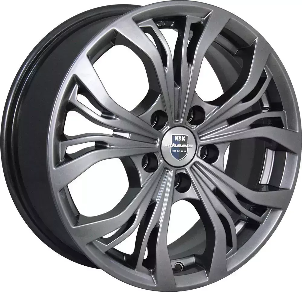 Диск автомобильный КиК Аламида 6.5x16/5x114.3 ET43 D67.1 дарк-платинум 6.5X16/5X114.3