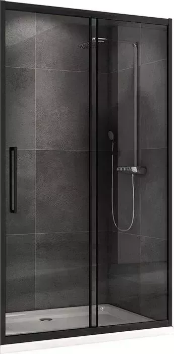 Душевая дверь Abber Schwarzer Diamant 120х195 профиль черный, стекло прозрачное (AG30120BH)