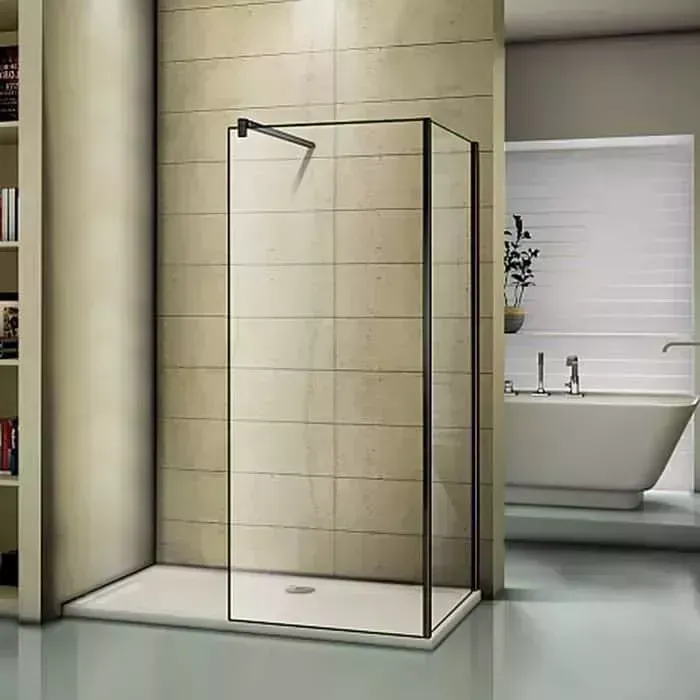 Душевой уголок Good Door Walk-In SP+SP+P 90х80 прозрачный, черный