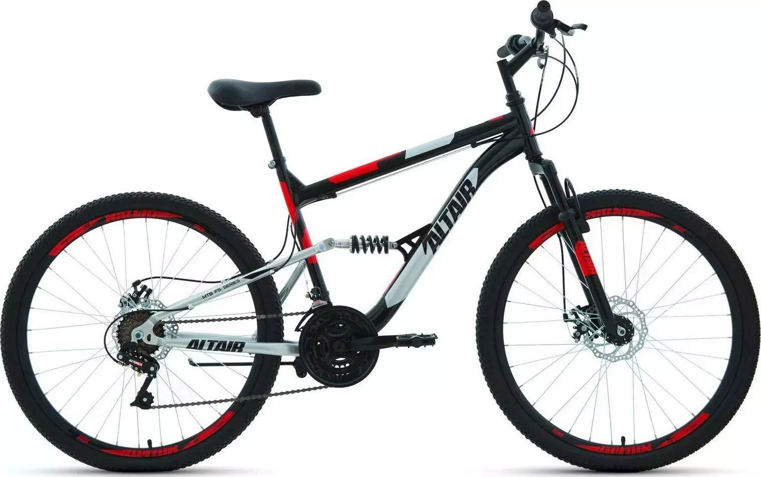 Велосипед взрослый ALTAIR MTB FS 26 2.0 D черный/красный (RBK22AL26067)