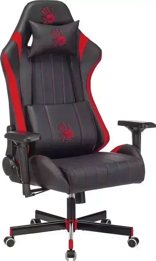 Кресло офисное A4TECH Bloody GC-990 искусственная кожа, черный/красный