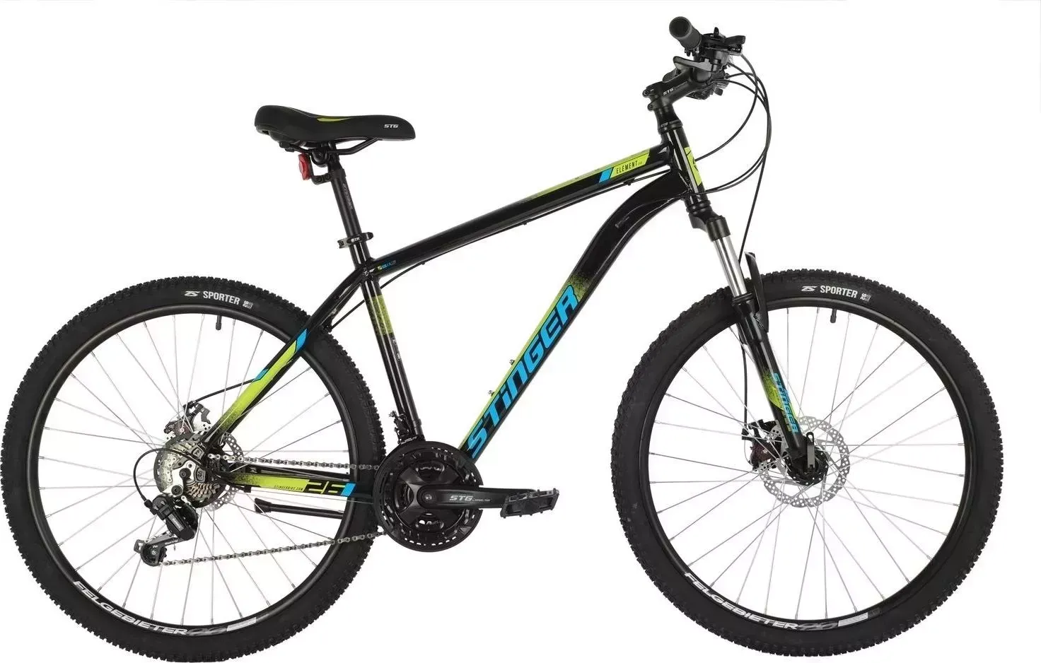 Велосипед STINGER 26 ELEMENT EVO рама 18, черный (26AHD.ELEMEVO.18BK1)