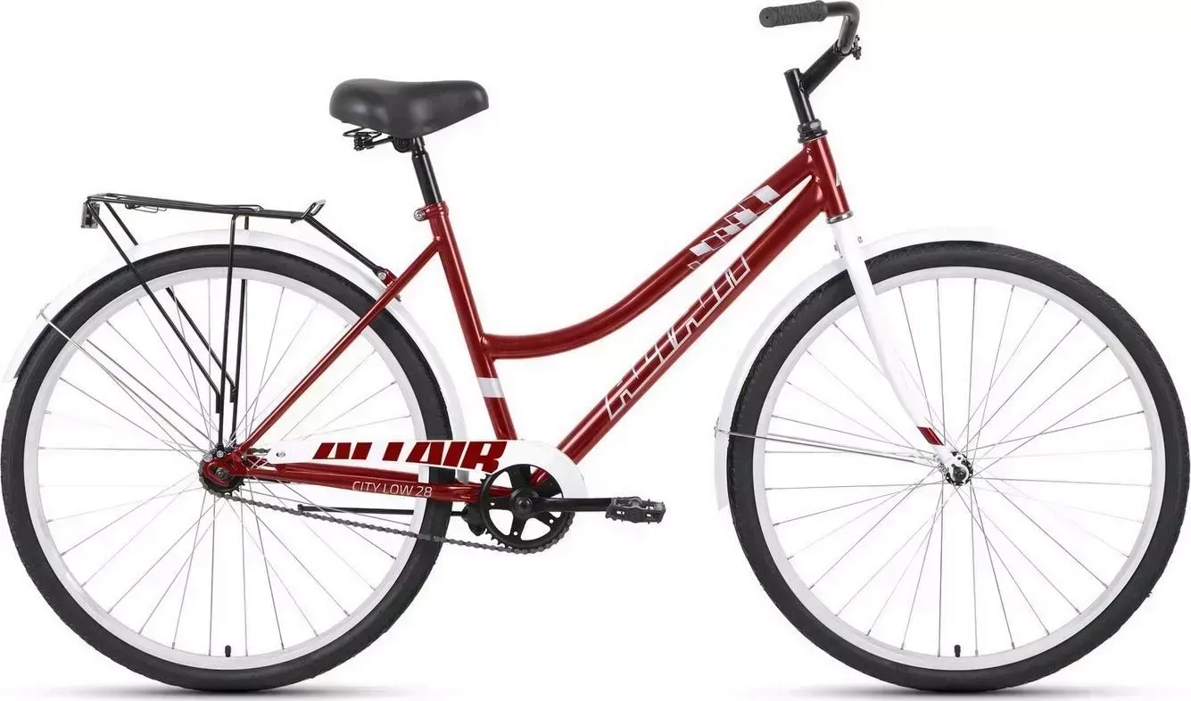 Велосипед взрослый Altair CITY 28 LOW темно-красный/белый (RBK22AL28022)