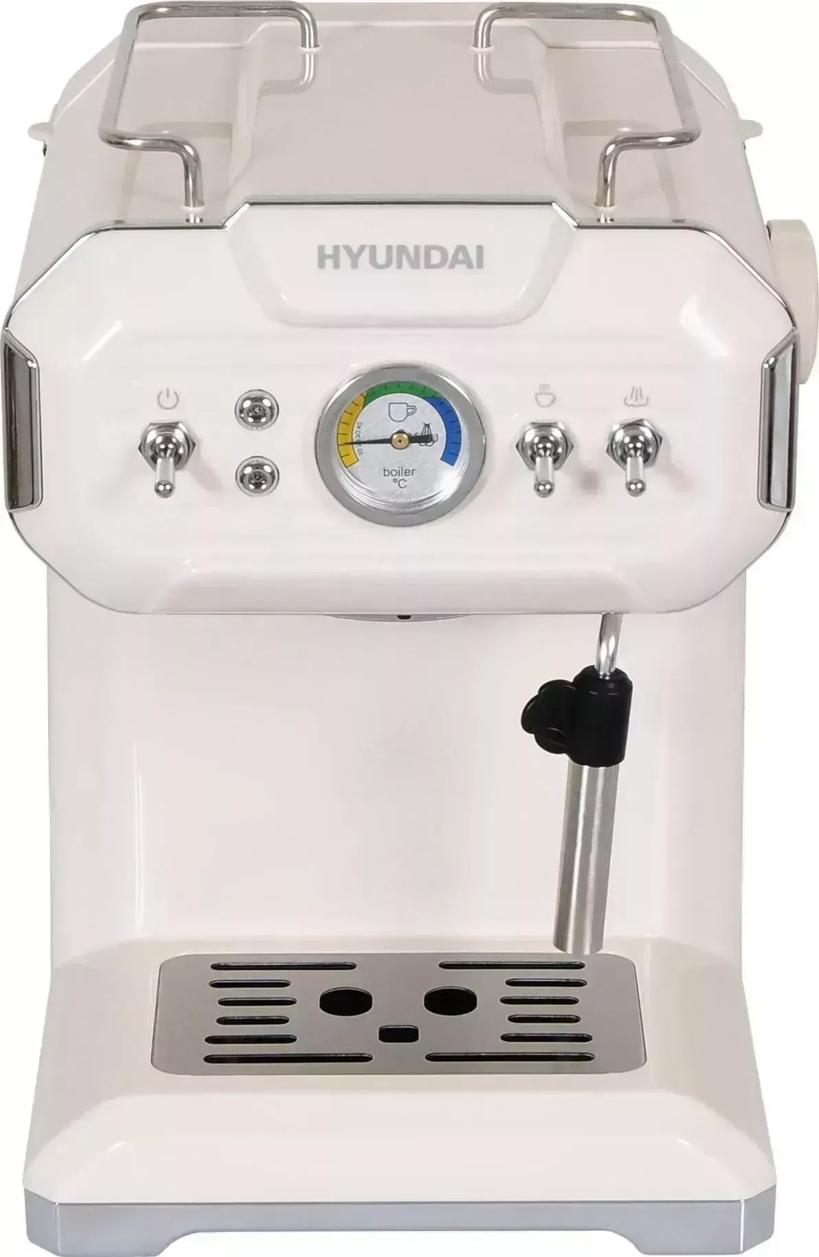 Кофеварка HYUNDAI HEM-5300 бежевый/серебристый
