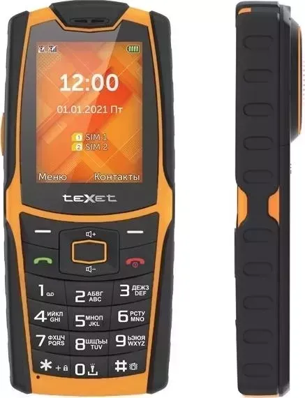 Смартфон TeXet teXet TM-521R черный-оранжевый