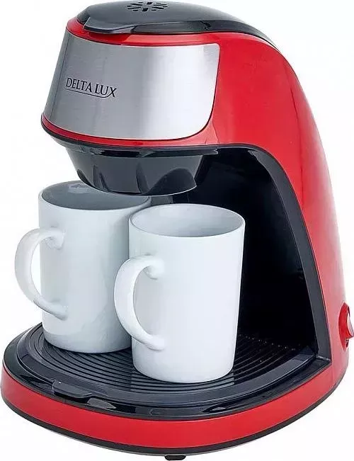 Кофеварка DELTA LUX DE-2002 красная