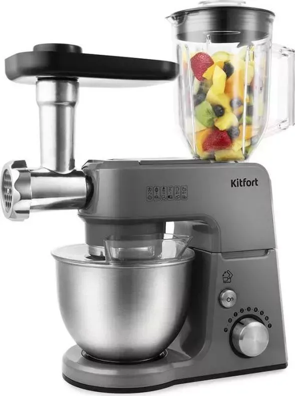 Кухонный комбайн KITFORT KT-1366-2 серый