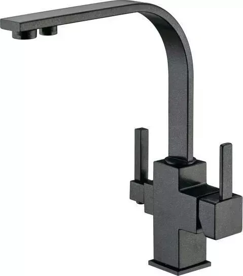Смеситель для кухни ZorG Sanitary ZR 332 YF черный металлик