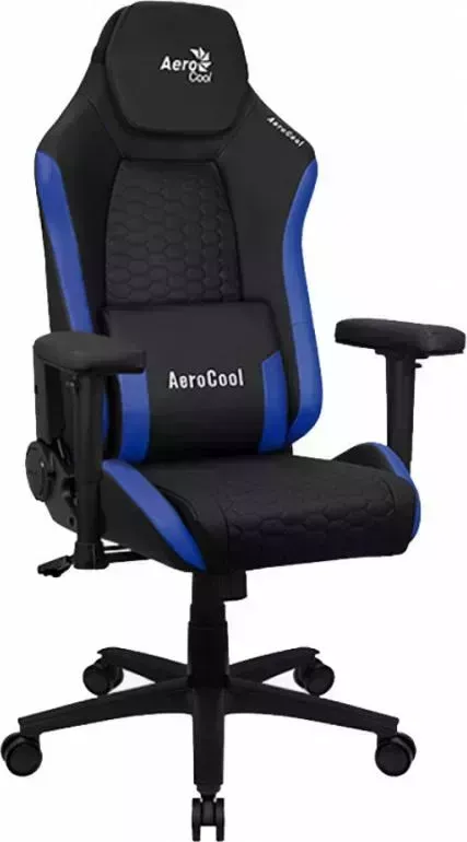 Кресло офисное AEROCOOL Crown Leatherette Black Blue