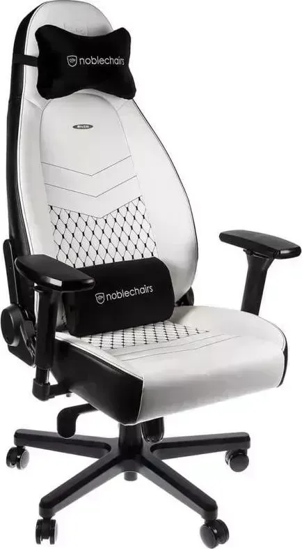 Кресло  Noblechairs ICON PU Leather / white/black (NBL-ICN-PU-WBK)