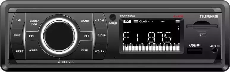 Автомагнитола TELEFUNKEN TF-CCR8084 черный
