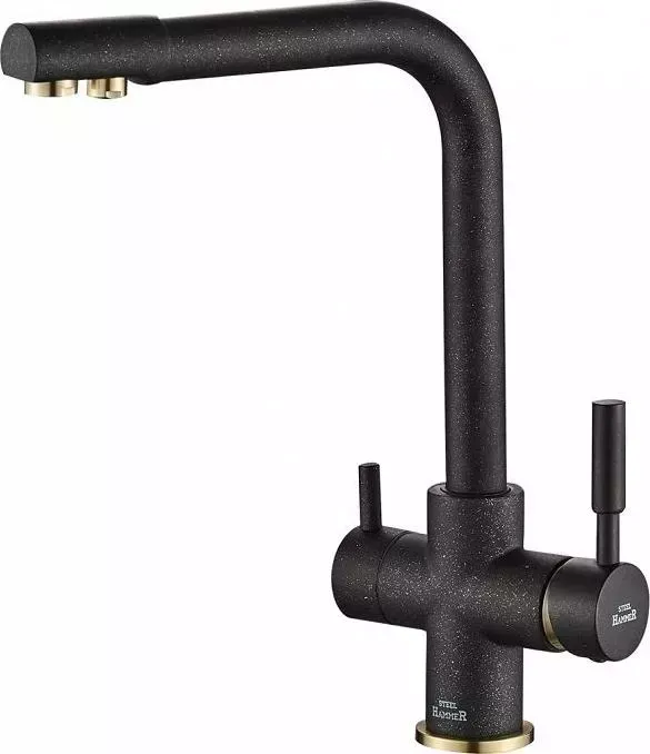 Смеситель для кухни ZorG Steel Hammer SH 552 BLACK BR