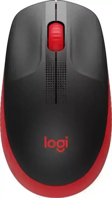 Мышь компьютерная LOGITECH M190 красный/черный (910-005908)