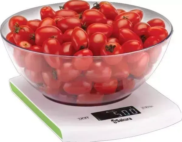 Весы кухонные SAKURA SA-6068G белый/зеленый