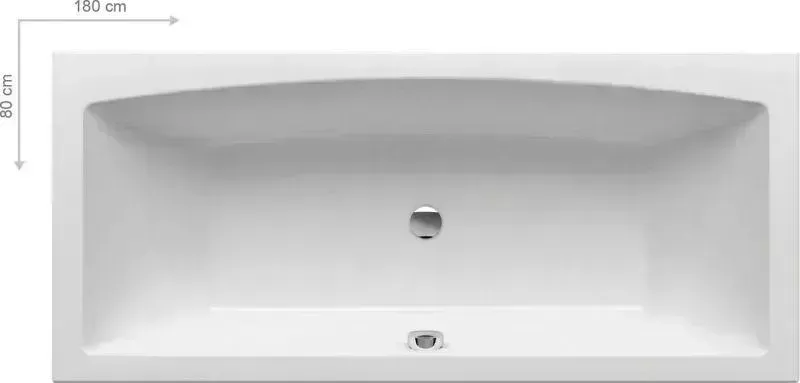 Акриловая ванна RAVAK FORMY 02 180x80см белая (ножки CY00040000 отдельно) C891000000
