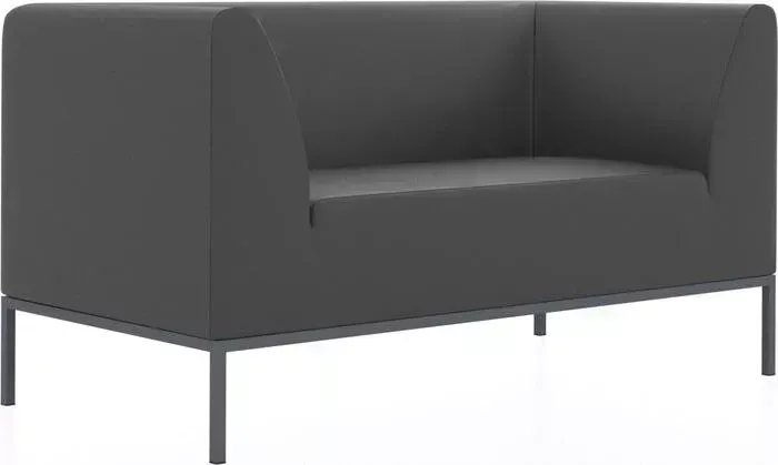 Диван Euroforma Двухместный Ультра 2.0 ИК P2 euroline, 996 железно-серый