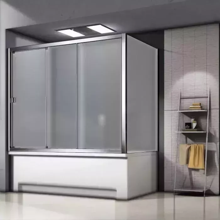 Шторка для ванны Good Door Screen WTW+SP 180х80х140 матовая Grape, хром
