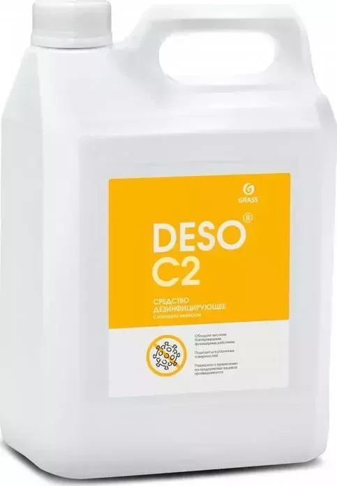 Дезинфицирующее средство GRASS DESO C2 клининг с моющим эффектом на основе ЧАС клининг, канистра 5 л(125585)
