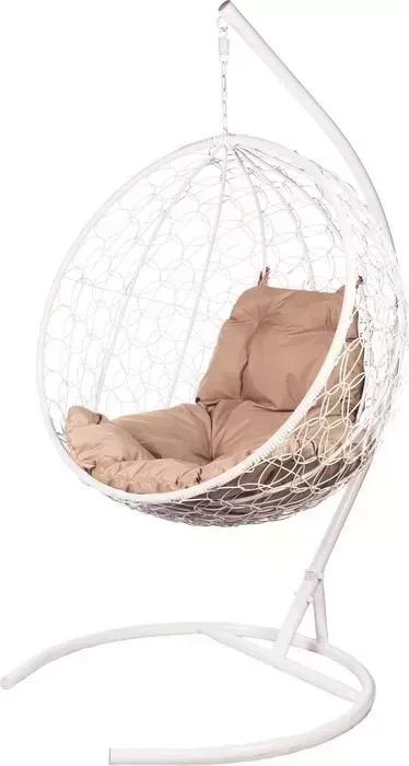 Подвесное кресло BiGarden Kokos white бежевая подушка