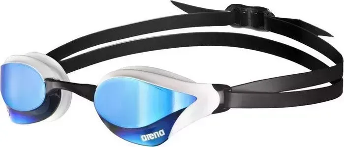 Очки для плавания Arena Cobra Core Swipe MR, 003251710, зеркальные линзы, бело-черная оправа