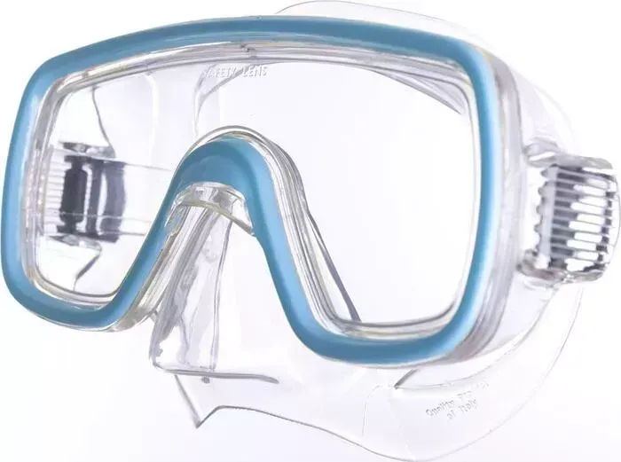 Маска для плавания Salvas Domino Md Mask, арт. CA140C1TQSTH, безопасн.стекло, Silflex, р. Medium, голуб