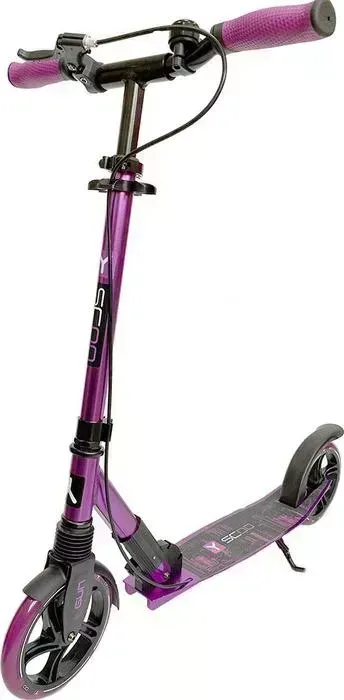 Самокат Y-Scoo RT 205 GUN с ручным тормозом Neochrome fuchsia Двухколесный самокат RT с