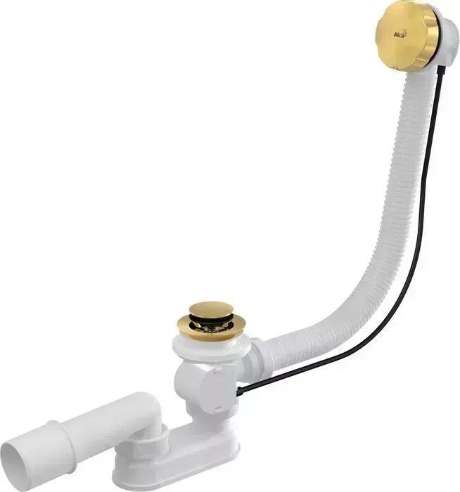 Слив-перелив для ванны AlcaPlast 120 см, золото (A55GOLD-120-RU-01)